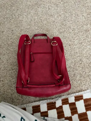 Red Backpack Purse thumbnail 4