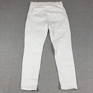 7 For All Mankind Jeans‎ Womens 31 White High Waist Ankle Skinny Denim 5-Pocket thumbnail 10