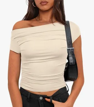 Amazon boat neck off the shoulder top thumbnail 1