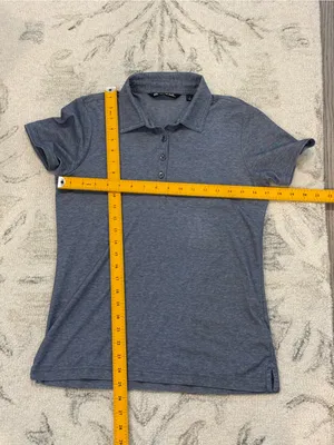 TravisMathew Women’s Small Blue Heather Golf Polo Shirt thumbnail 9