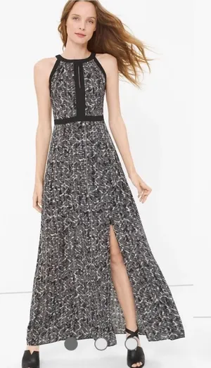 White House Black Market Patterned Maxi Dress thumbnail 1