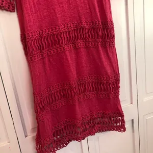 Cullen linen crochet lace trim dress size medium thumbnail 7