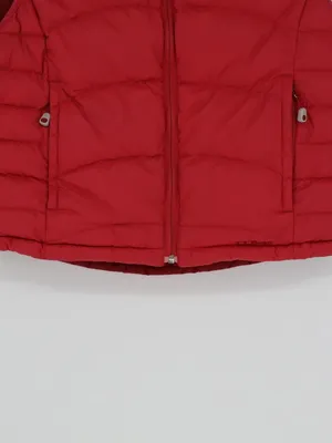 L.L.Bean Women’s Reversible Red Large Goose Down Puffer Vest Full Zip Outdoor thumbnail 3