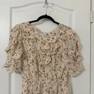 Reformation Malachi Dress Mini Ruffle Mini Dress Size 6 thumbnail 4