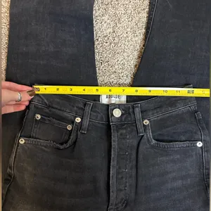 Agolde Riley High rise straight jeans black sz 24 thumbnail 8