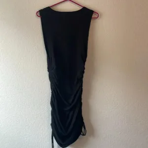 Good American size 4 black tank dress with drawstring sides thumbnail 5