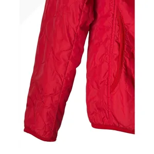 Uniqlo Quilted Puffer Jacket Women Small Red Fleece Lined Hooded Gorpcore thumbnail 5