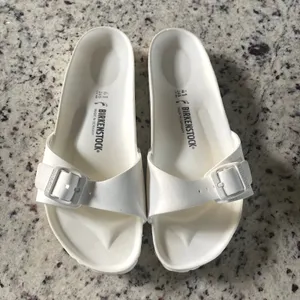 Birkenstock Madrid EVA Slide Sandals Womens 41 White Minimalist Waterproof Beach thumbnail 2