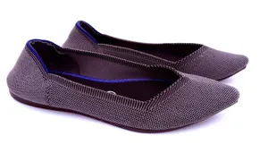 Rothy's Women's The Point Knit Grey Ballet Flats Shoes Size 9 thumbnail 1