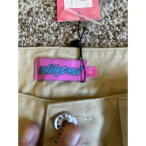 Edikted Khaki Metal O-Ring Miniskirt Distressed Hem S NWT thumbnail 8
