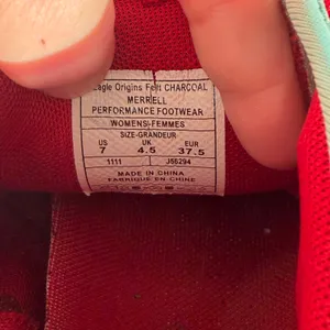Merrell Eagle Origins Felt Charcoal Red Hiking Boots Womens Size 7‎ Retro Suede thumbnail 7