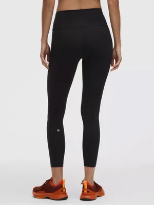 Lululemon Wunder Train High-Rise Crop 23" Leggings 2 Black Pilates Yoga Minimal thumbnail 2
