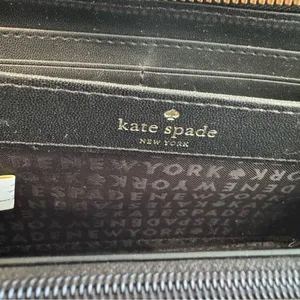 Kate Spade Large Black‎ Pebbled Leather Continental Sienne Logo Wallet thumbnail 5