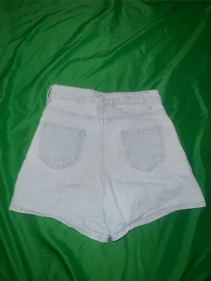 Princess Polly Light Blue High-Rise Denim Shorts size 4 thumbnail 2