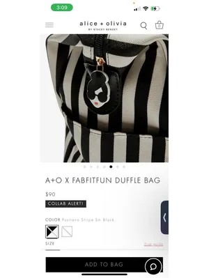 Alice + Olivia Striped Duffel Bag by Stacey Bendet thumbnail 9
