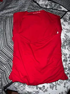 Abercrombie Red Ava Top thumbnail 1