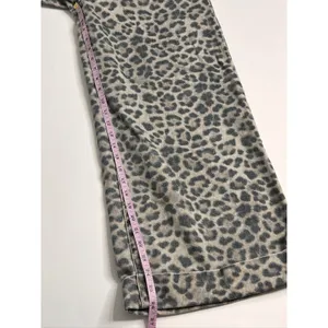 Pilcro Leopard Animal Print Wide Leg Pants Size 28 Petite High-Rise Cuffed Hem thumbnail 10