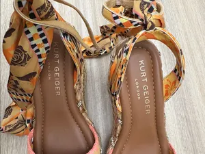 Kurt Geiger Chelsea Scarf Wedge Heel Women EU 37 US 7 thumbnail 5