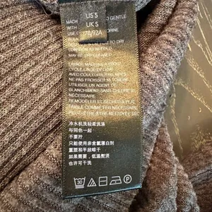 We The Free Free people waffle knit grey thermal crewneck small pullover thumbnail 10