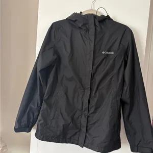 Columbia Black Hooded Women's Rain Jacket thumbnail 1
