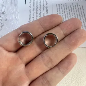 15mm Small Hoop Earrings for Men Women Streetwear Hip Hop Unisex Earrings thumbnail 4