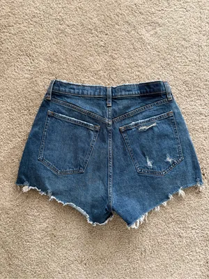 Abercrombie and fitch blue distress Raw Hem Distressed Denim Shorts 30(10) NWT thumbnail 7