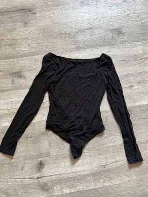 Raya Square Neck Bodysuit Black Small thumbnail 3