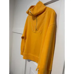 C&C California Womens Sunwashed Quarter Zip Sweatshirt Orange Large Relaxed Fit thumbnail 9