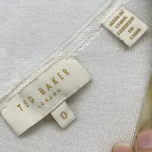 Ted Baker‎ London Blouse Womens 0 Floral Print White Multi Botanical *Flaw thumbnail 4