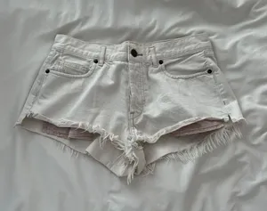 We The Free Womens White Denim Shorts thumbnail 1