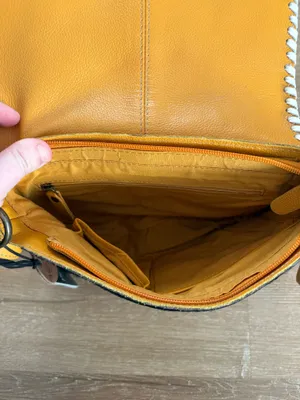 Myra Bags Skyviews Leather and Hairon Crossbody Bag thumbnail 6