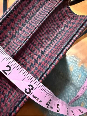 Vintage Brooks Brothers Red Fleece Crossbody bag houndstooth plaid thumbnail 7