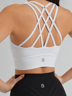 Buffbunny Collection revolution sports bra strappy top workout criss cross thumbnail 1