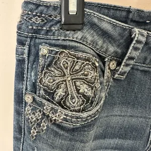 Grace in LA Jeans Womens 27x32 Blue Bootcut Rhinestone Embellished Bling Western thumbnail 5