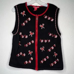 Vintage Merry &‎ Bright Christmas Sweater Vest thumbnail 5