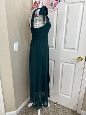 NWT Show Me Your Mumu Claire Midi Dress Emerald Chiffon Size XS thumbnail 4
