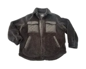 Alo Yoga Black Sherpa Edge Shacket M thumbnail 1
