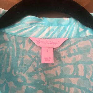 Lilly Pulitzer Sanibel Tunic Dress Sarong Coverup Shorley Teal Womens Small thumbnail 4