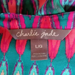 Charlie Jade Colorful Tulip Dress Sz L thumbnail 10