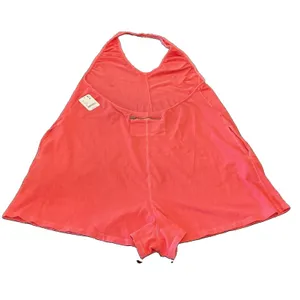 FP Movement NWT $60 Free People Hot Shot Halter Romper Open Back Hibiscus Pink thumbnail 3