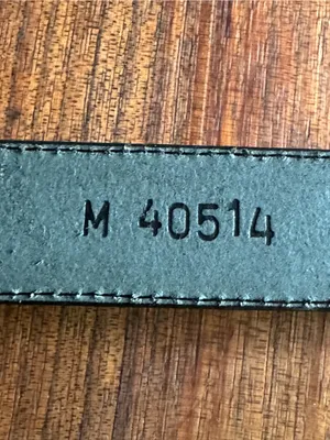 Brighton Navy Leather Belt with Gold-Tone Buckle thumbnail 9