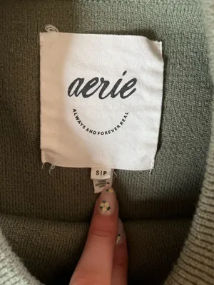 Aerie Crop Sweater Crewneck thumbnail 2