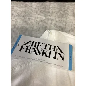 Aretha Franklin Queen of Soul‎ Graphic Tee White Cotton Shirt Womens Large NWT.. thumbnail 2
