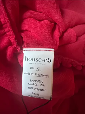 NEW House of CB Anastelle Bead Embellished Satin Mermaid red Gown Sz XS thumbnail 10