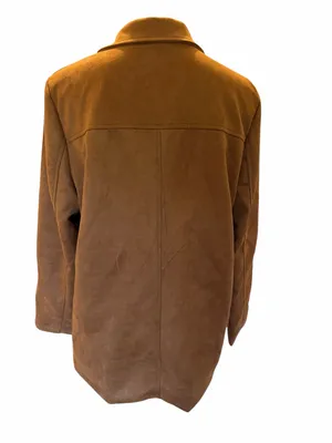 Women's 3 Button Faux Suede Lightweight Lined Jacket Size L #260814 thumbnail 3