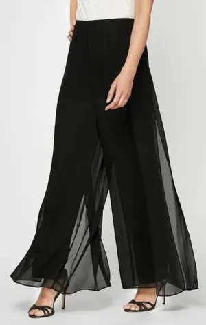 90s Vintage Alex Evenings Chiffon Layered Wide Leg Evening Pants sz XL thumbnail 1