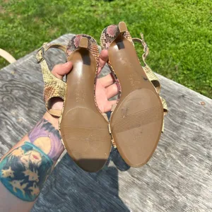 Naturalizer Leather‎ Heeled Sandals Snakeskin 7.5 thumbnail 3