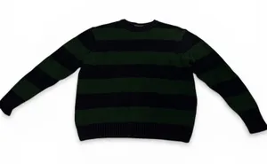 Brandy Melville sweater navy and green stripes thumbnail 1