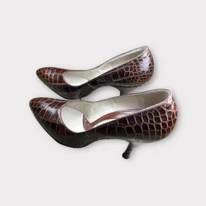 Palizzo‎ Brown Croc High Heels. Vintage Size 6A thumbnail 3