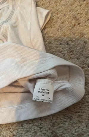 Amazon White Cropped Tee thumbnail 2